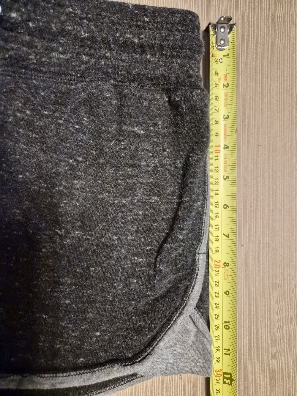Juniors Heathered Black Drawstring Lounge Shorts - Picture 8 of 9